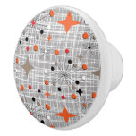 Retro Atomic Starburst Design Ceramic Knob