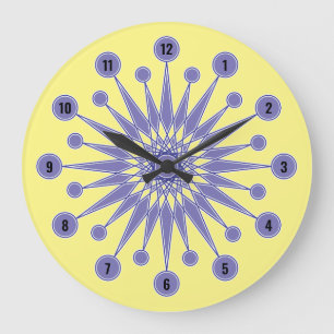 Retro Atomic Starburst Large Clock