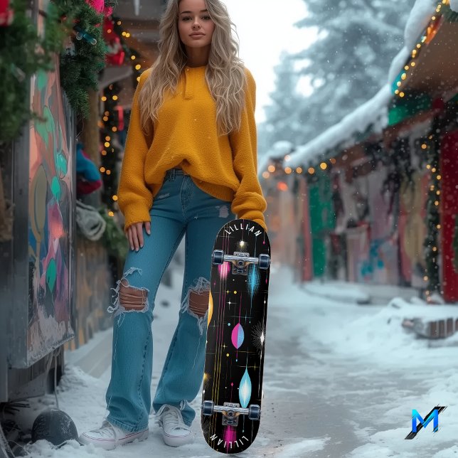 Retro Atomic Starburst Skate Deck Design (Creator Uploaded)