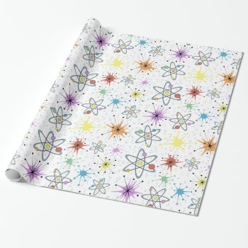 Retro Atomic Wrapping Paper by Atomic_Gorilla at Zazzle