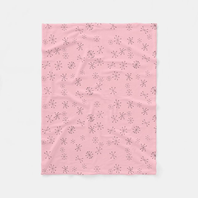 Retro Atoms Fleece Blanket (Front)