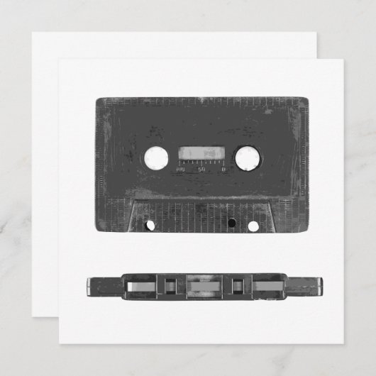 Retro audio cassette  (Front/Back)