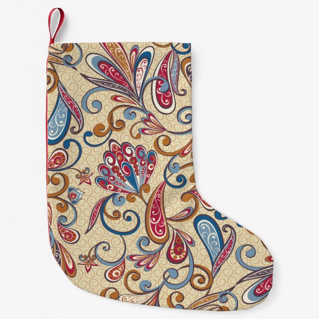 Retro Audio Cassette: 90s Wallpaper Small Christmas Stocking (Front)