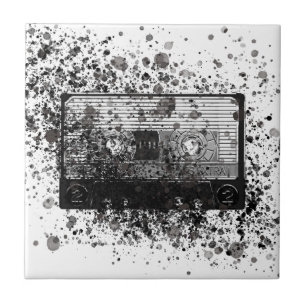 Retro Audio Cassette Ceramic Tile