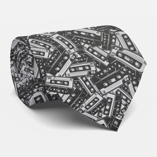 Retro Audio - Cassette Chaos Neck Tie (Rolled)