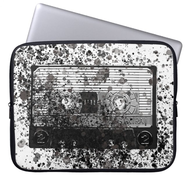 Retro Audio Cassette Laptop Sleeve (Front)