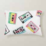 Retro Audio Tapes: 80s Seamless. Accent Pillow