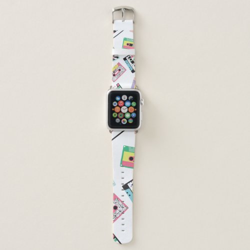 Retro Audio Tapes 80s Seamless Apple Watch Band