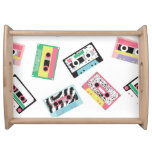 Retro Audio Tapes: 80s Seamless. Serving Tray