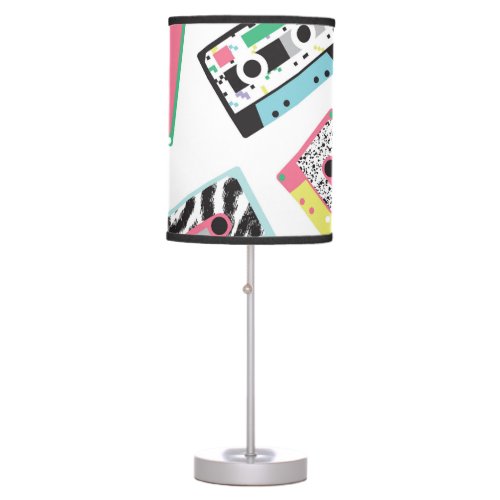 Retro Audio Tapes 80s Seamless Table Lamp