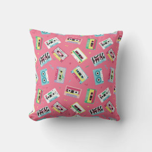 Retro Audio Tapes: 80s Style. Throw Pillow