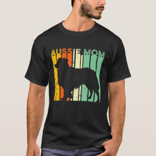 Retro Aussie Mom Vintage Cute Australian Shepherd T-Shirt