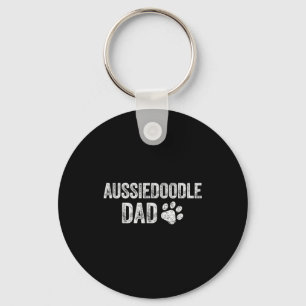Retro Aussiedoodle Dad Papa Father's Day Aussie Do Keychain
