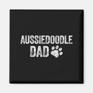 Retro Aussiedoodle Dad Papa Father's Day Aussie Do Magnet