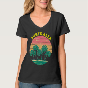 Retro Australia Vacation Souvenir Palm Tree T-Shirt