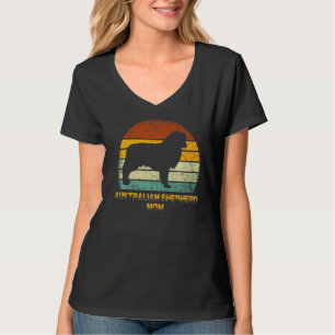 Retro Australian Shepherd Mom  Doxie Dog Owner Mot T-Shirt