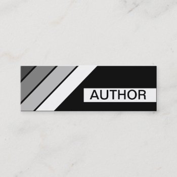 Retro Author Mini Business Card by asyrum at Zazzle