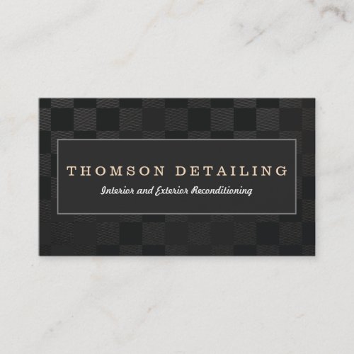 Retro Auto Detailing   Auto Body Repair Checkered Business Card