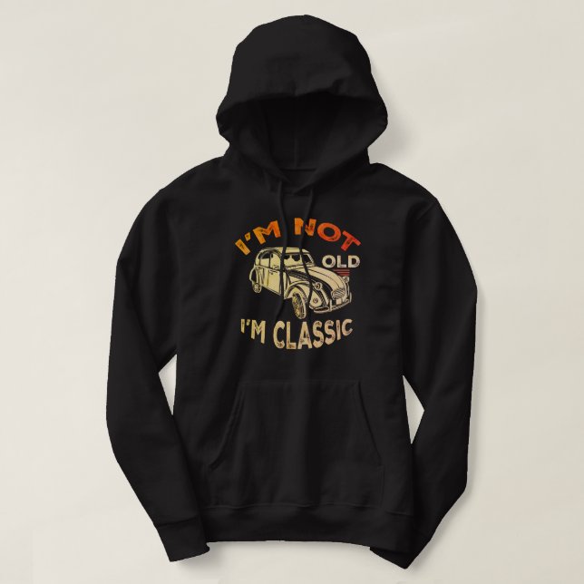 Retro Auto Gift, Funny Classic Car Lover Hoodie (Design Front)