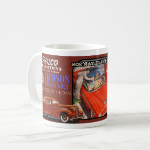 RETRO AUTOMOBILE ADVERTISING COFFEE THEME MUG