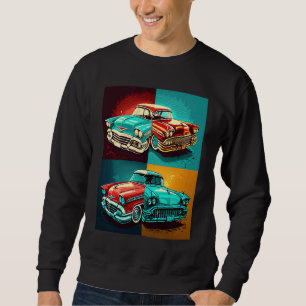 Retro Automobile Classic Car Fans Pop Style Vintag Sweatshirt