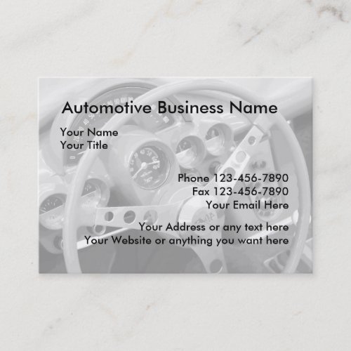 Retro Automotive Business Cards