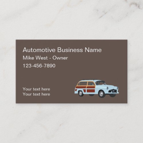 Retro Automotive Business Cards Design