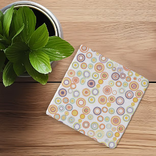 Retro Autumn Circles Trivet