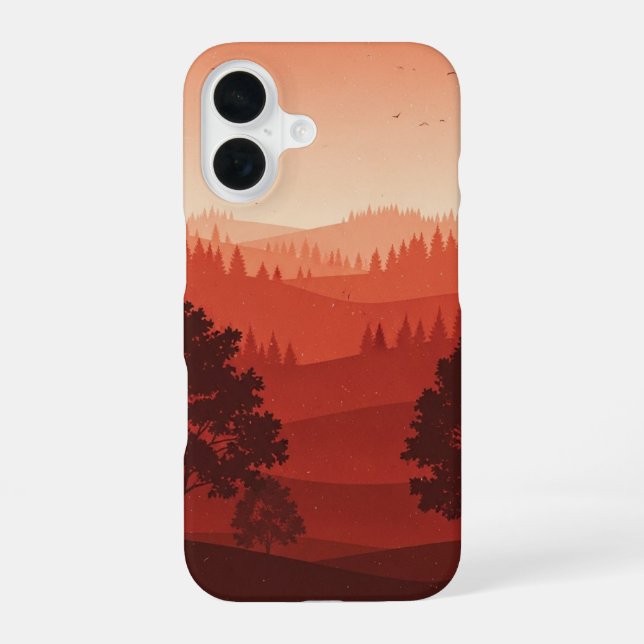 Retro Autumn Forest iPhone Case (Back)
