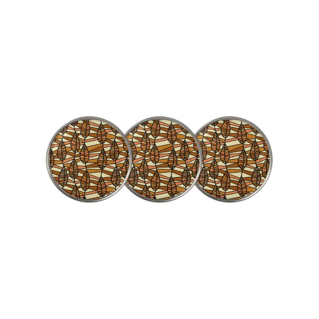 Retro Autumn Golf Ball Markers (3 Up)
