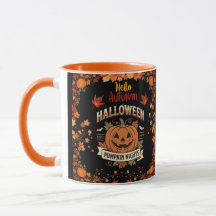 Retro Autumn Halloween Personalized Pumpkin