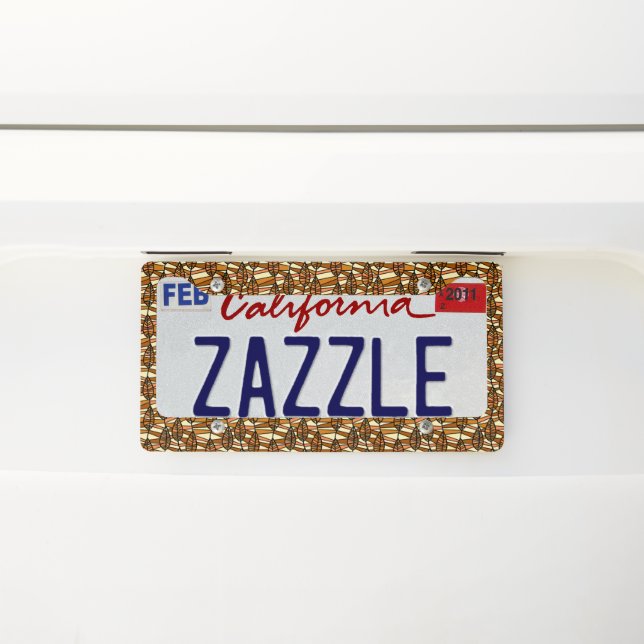Retro Autumn License Plate Frame (On Car)