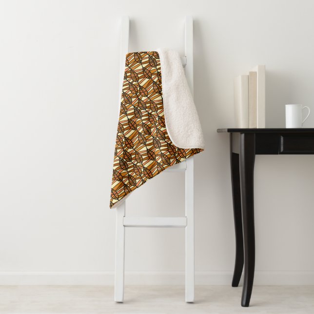 Retro Autumn Sherpa Blanket (In Situ)