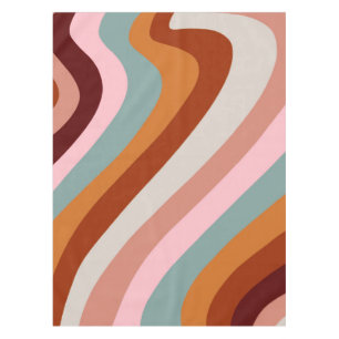 Retro autumn swirls tablecloth