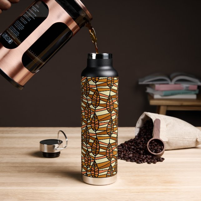 Retro Autumn Water Bottle (Coffee)
