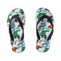 Retro Avenger Bold Stripe Pattern Kid's Flip Flops Retro Avenger Bold Stripe Pattern Kid's Flip Flops