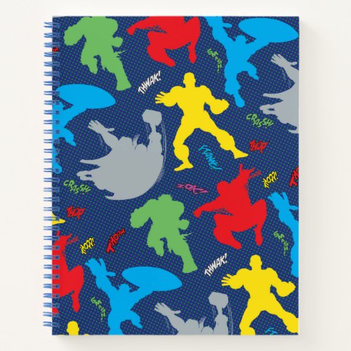 Retro Avenger Colored Shapes Pattern Notebook