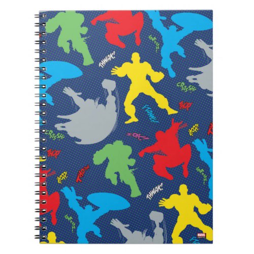 Retro Avenger Colored Shapes Pattern Notebook