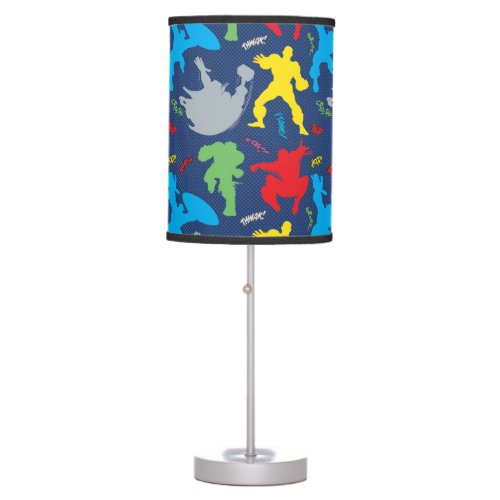 Retro Avenger Colored Shapes Pattern Table Lamp