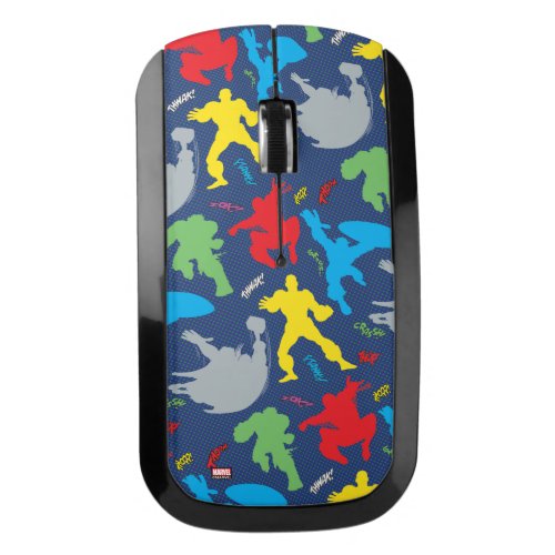 Retro Avenger Colored Shapes Pattern Wireless Mouse