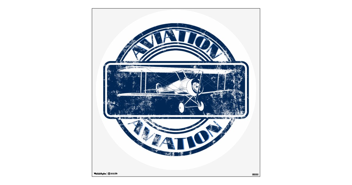 Retro Aviation Art Wall Sticker | Zazzle.com