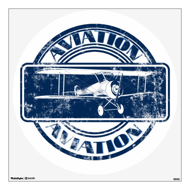 Retro Aviation Art Wall Sticker (Front)