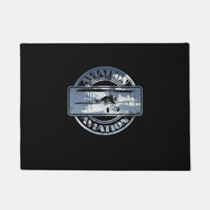 Retro Aviation Badge Doormat