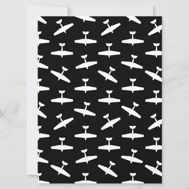 Retro Aviation Themed Airplanes Print Plane Design Holiday Card (Front)