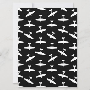 Retro Aviation Themed Airplanes Print Plane Design Holiday Card