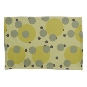 Retro Avocado Dream 1970s Atomic Circles Pillow Case