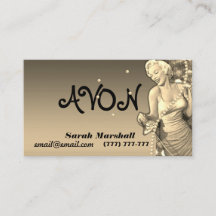 Retro Avon Representative Business Card