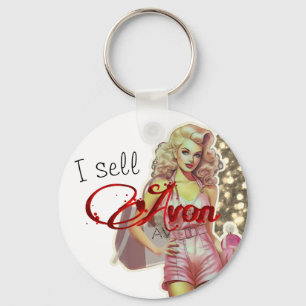 Retro Avon Representative Keychain