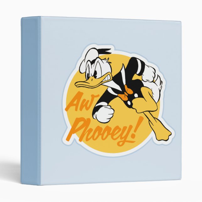 Retro "Aw Phooey" Donald Duck Badge 3 Ring Binder (Front/Spine)