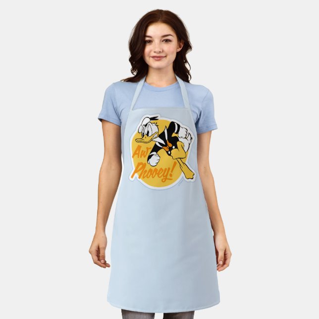 Retro "Aw Phooey" Donald Duck Badge Apron (Worn)